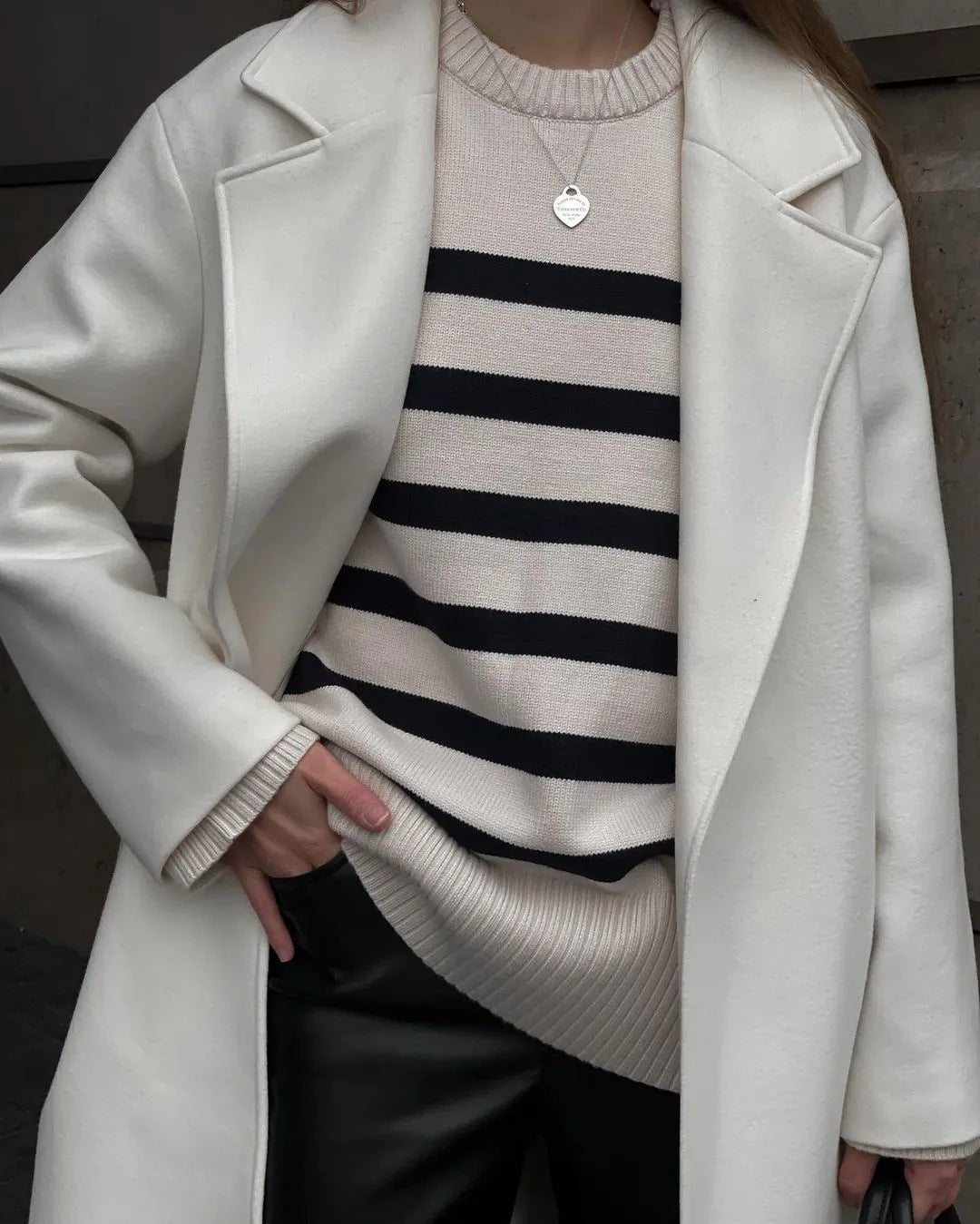 White Striped Mesh Blouse for Stylish Layering