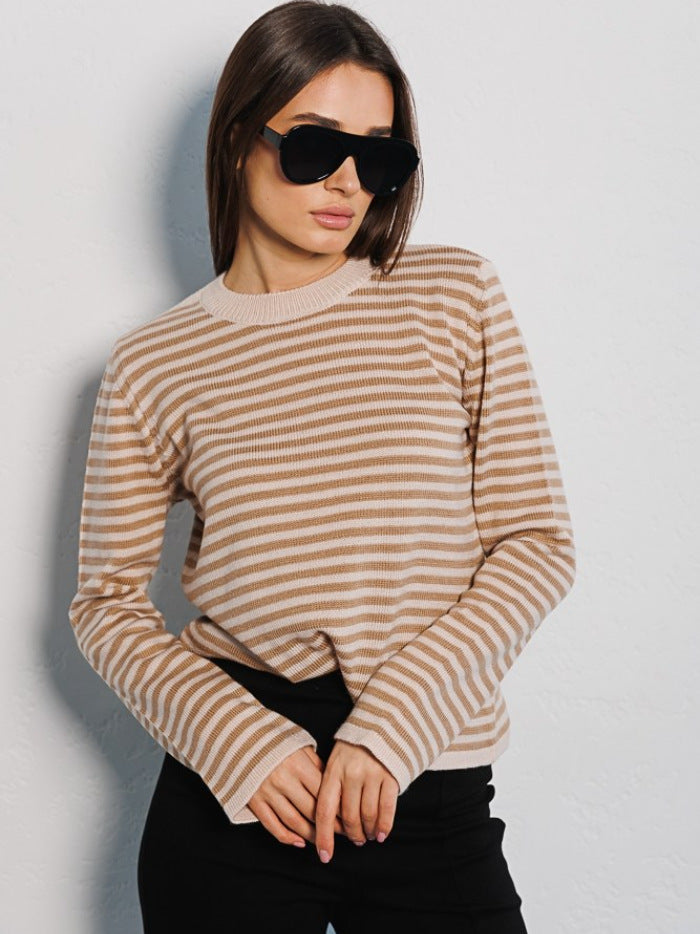 Striped Long Sleeve Jumper for Women
