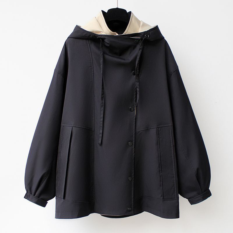 Two-Layer Jacket with Zip Closure and Button Details