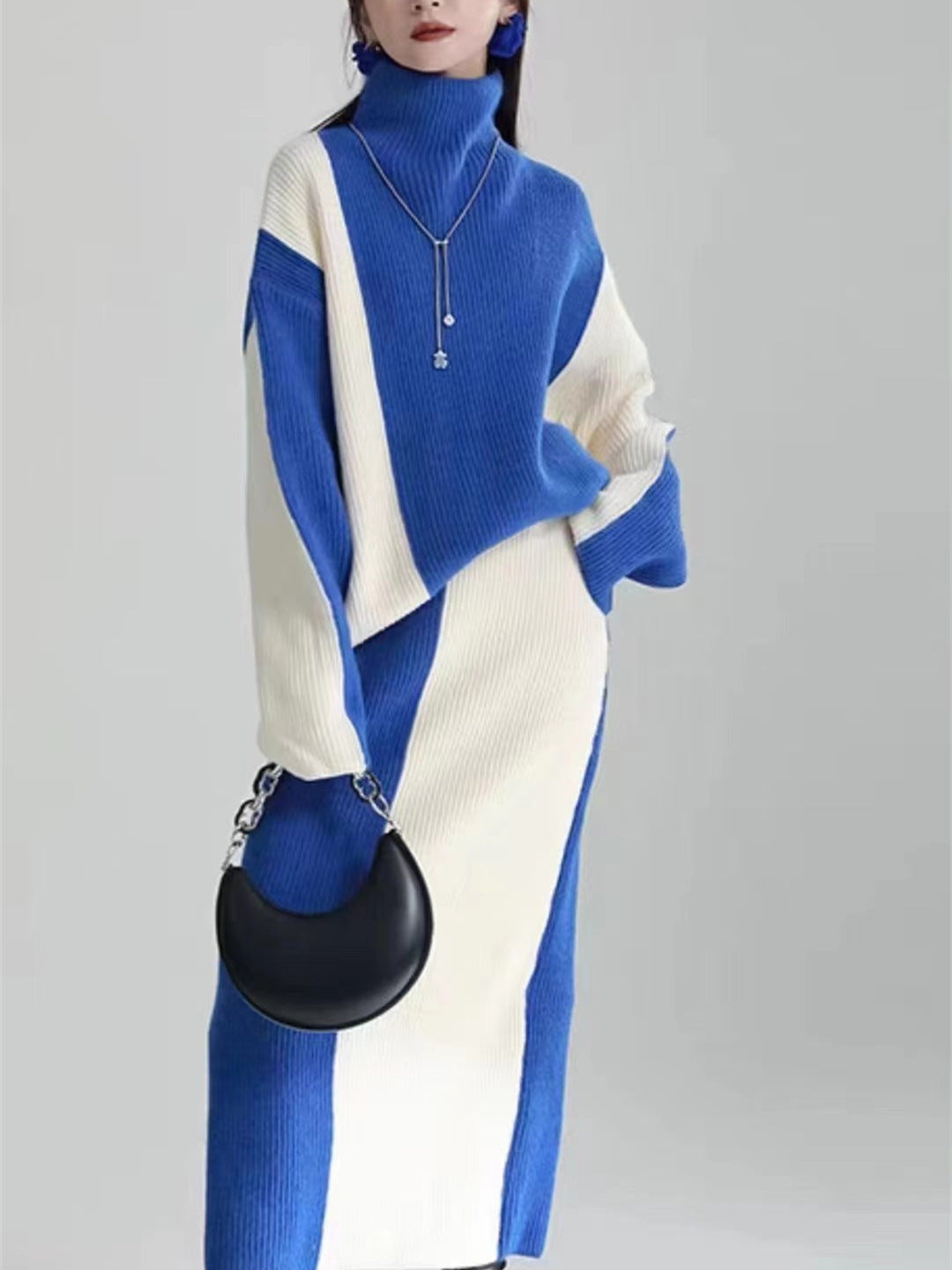 Women's Skirt and Blouse Set - Elegant Parisian Style