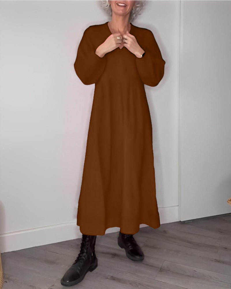 Elegant Long Dress with Pockets for Effortless Style