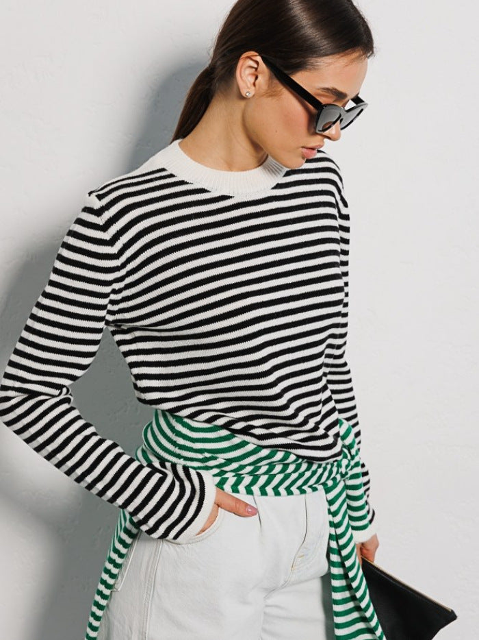 Striped Long Sleeve Jumper for Women