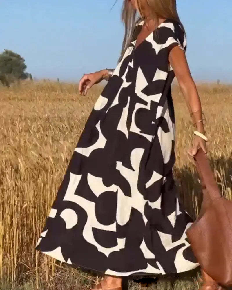 V-Neck Wrap Dress with Flattering Fit and Versatile Style