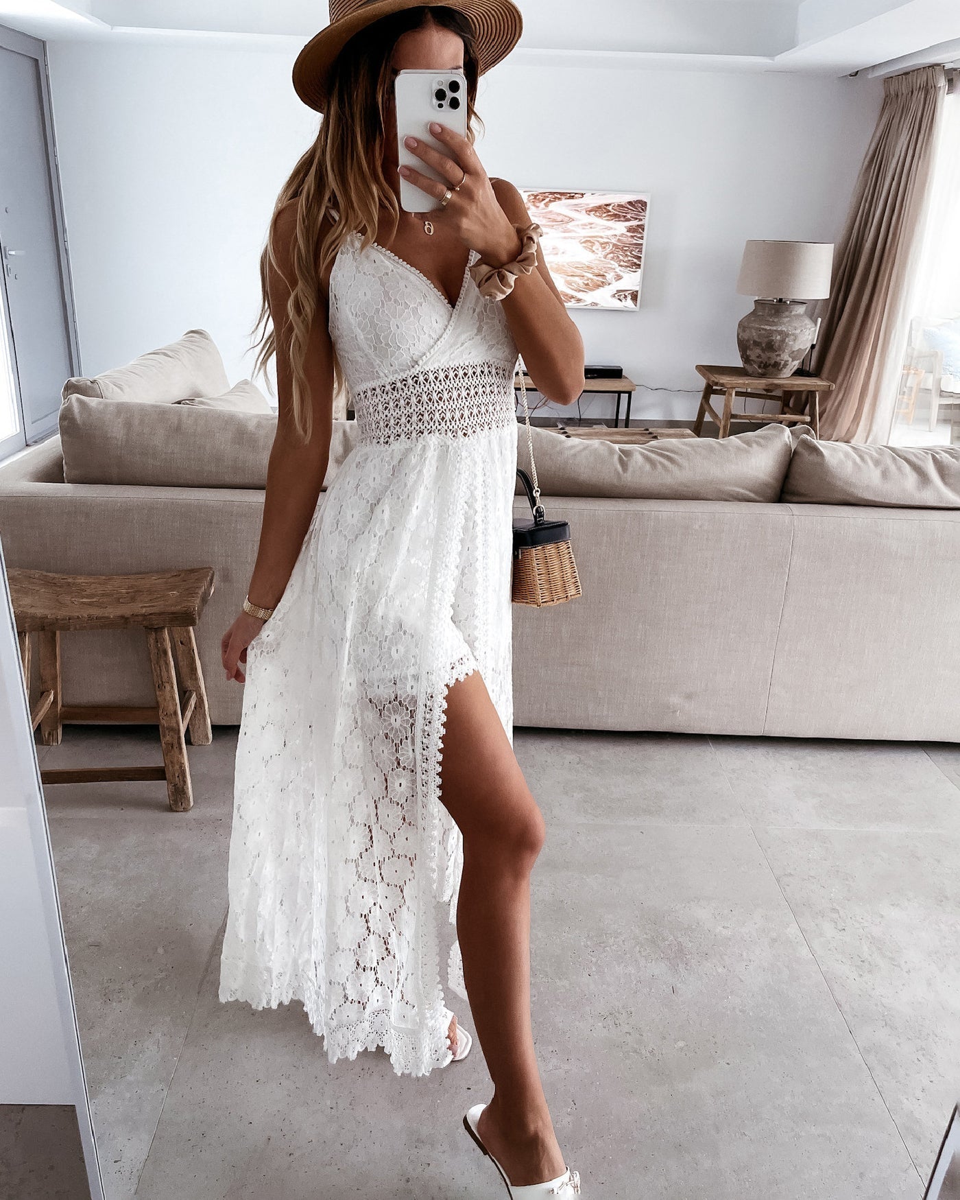 Lace-Detail Diane Dress with Built-In Shorts