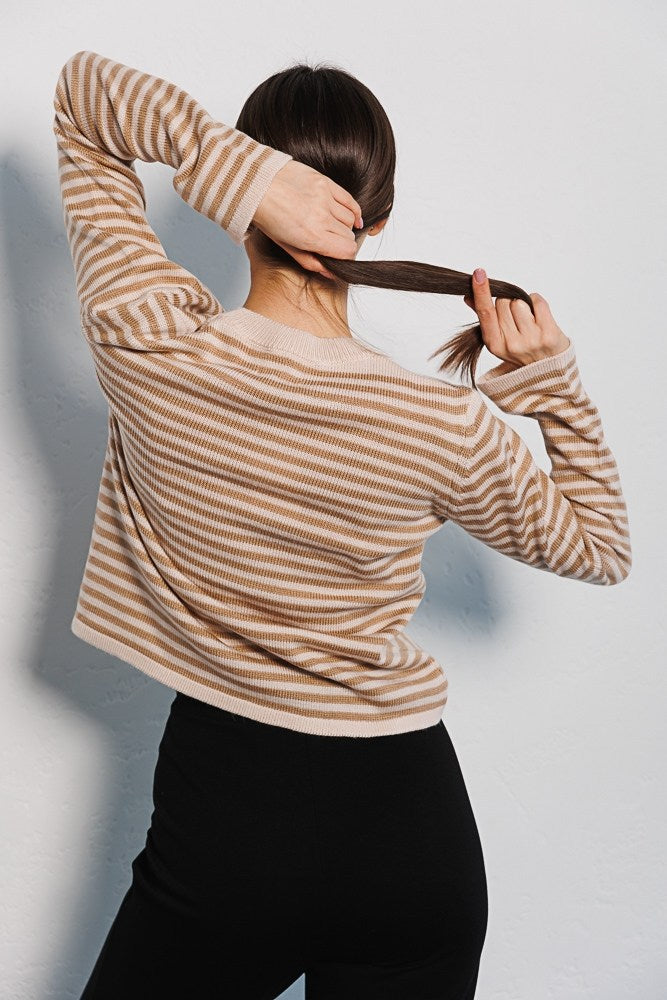 Striped Long Sleeve Jumper for Women
