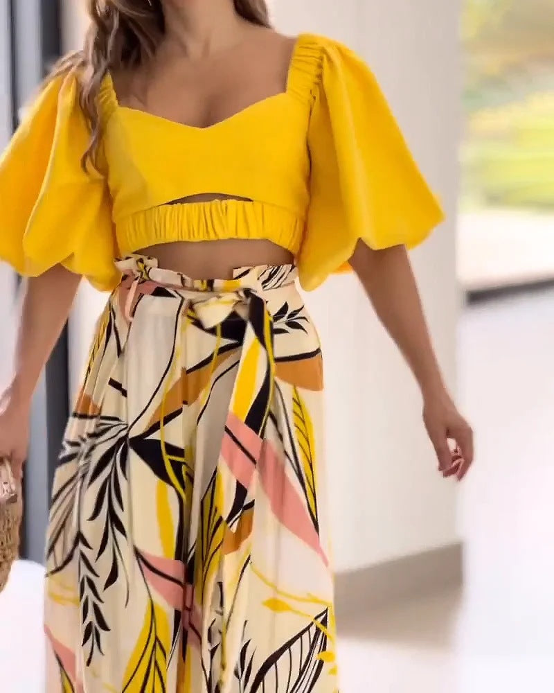 Women’s Ipanema Style Top and Trouser Set for Casual Wear