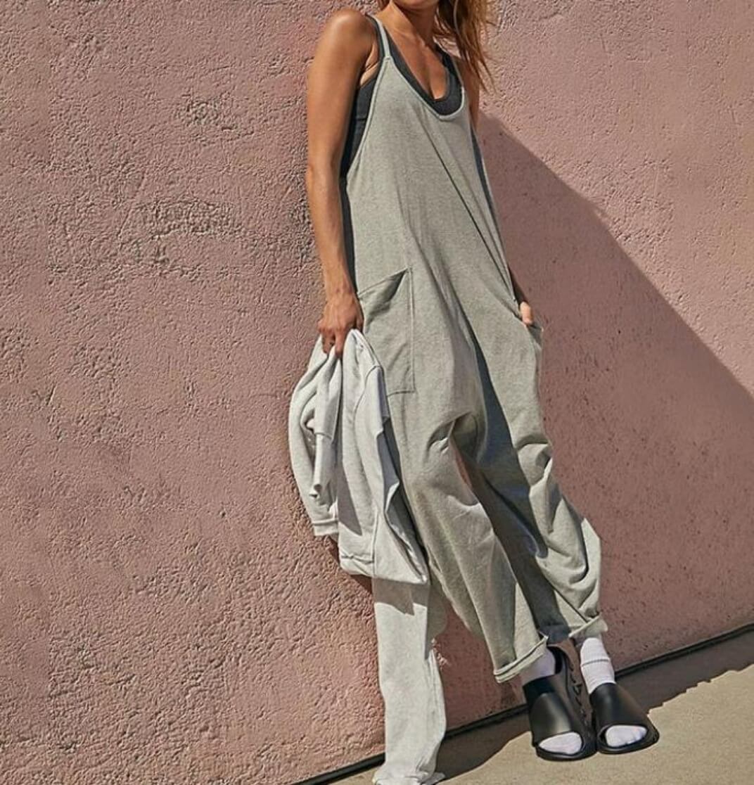 Sleeveless Casual Jumpsuit with Pockets for Effortless Style