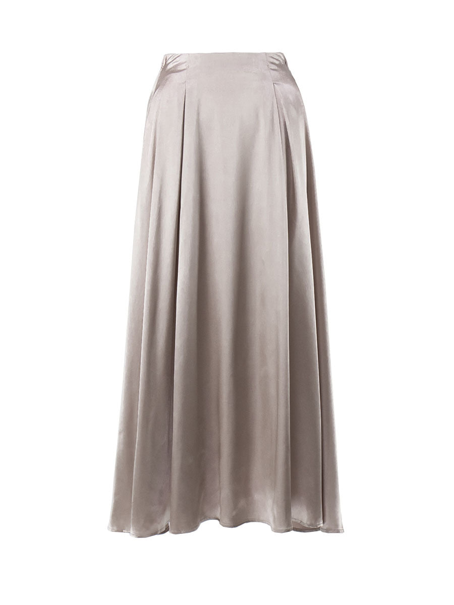 Elegant High-Waisted Satin Maxi Skirt for Effortless Styling