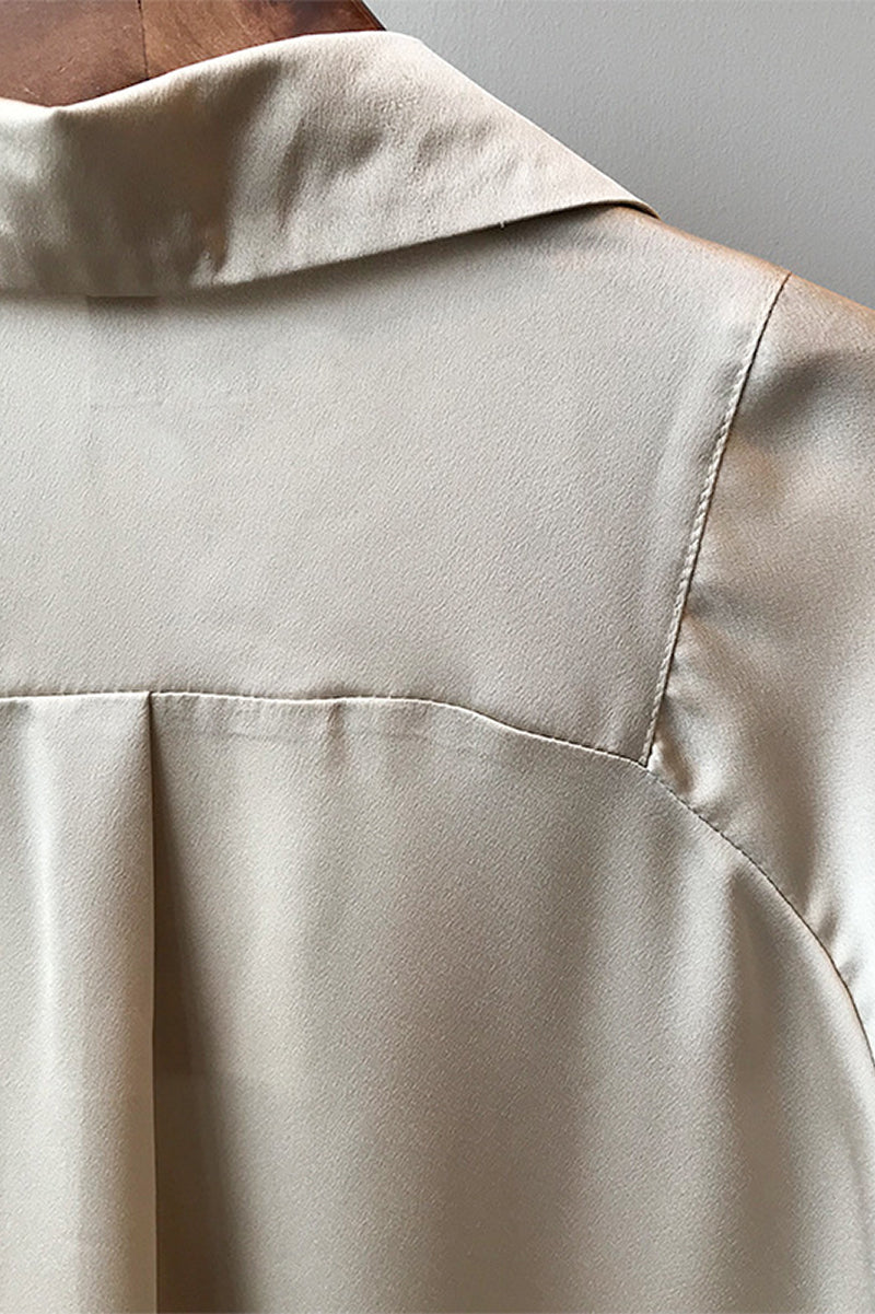 Satin Long Sleeve Blouse with Elegant Style and Comfortable Fit