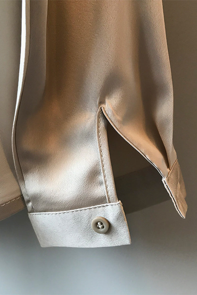 Satin Long Sleeve Blouse with Elegant Style and Comfortable Fit