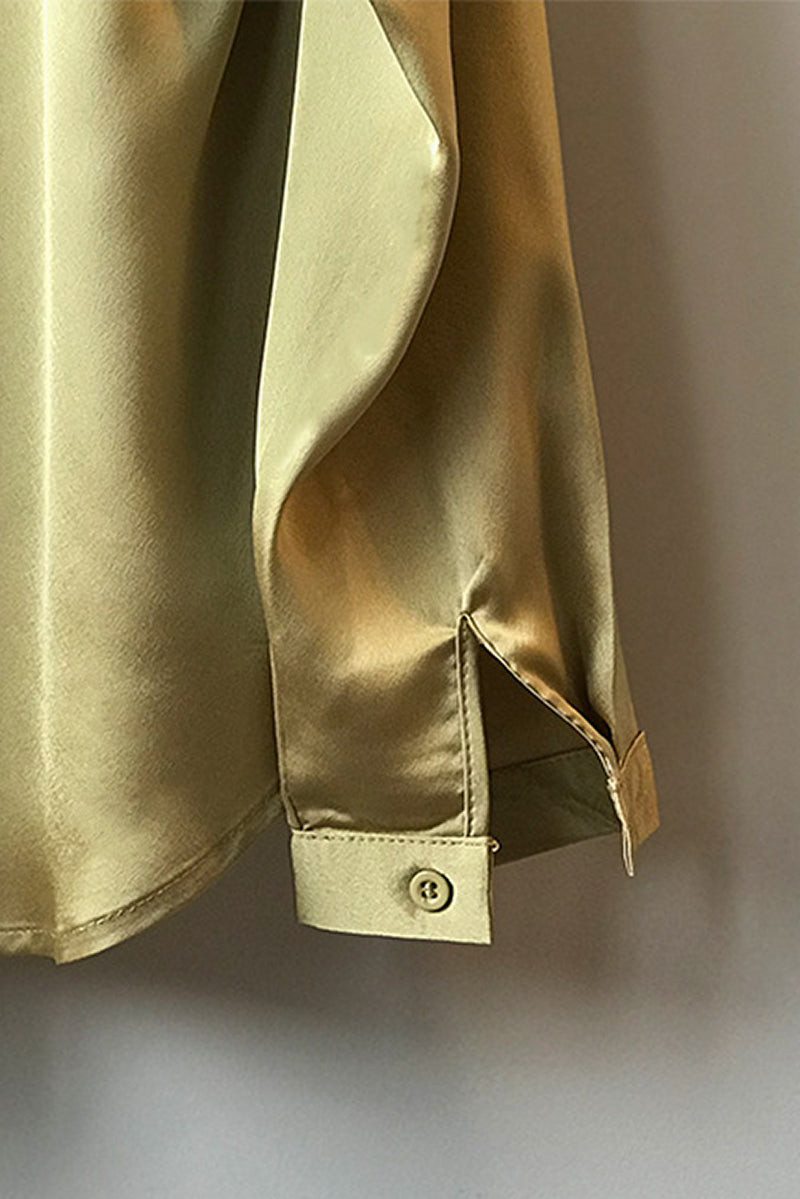 Satin Long Sleeve Blouse with Elegant Style and Comfortable Fit