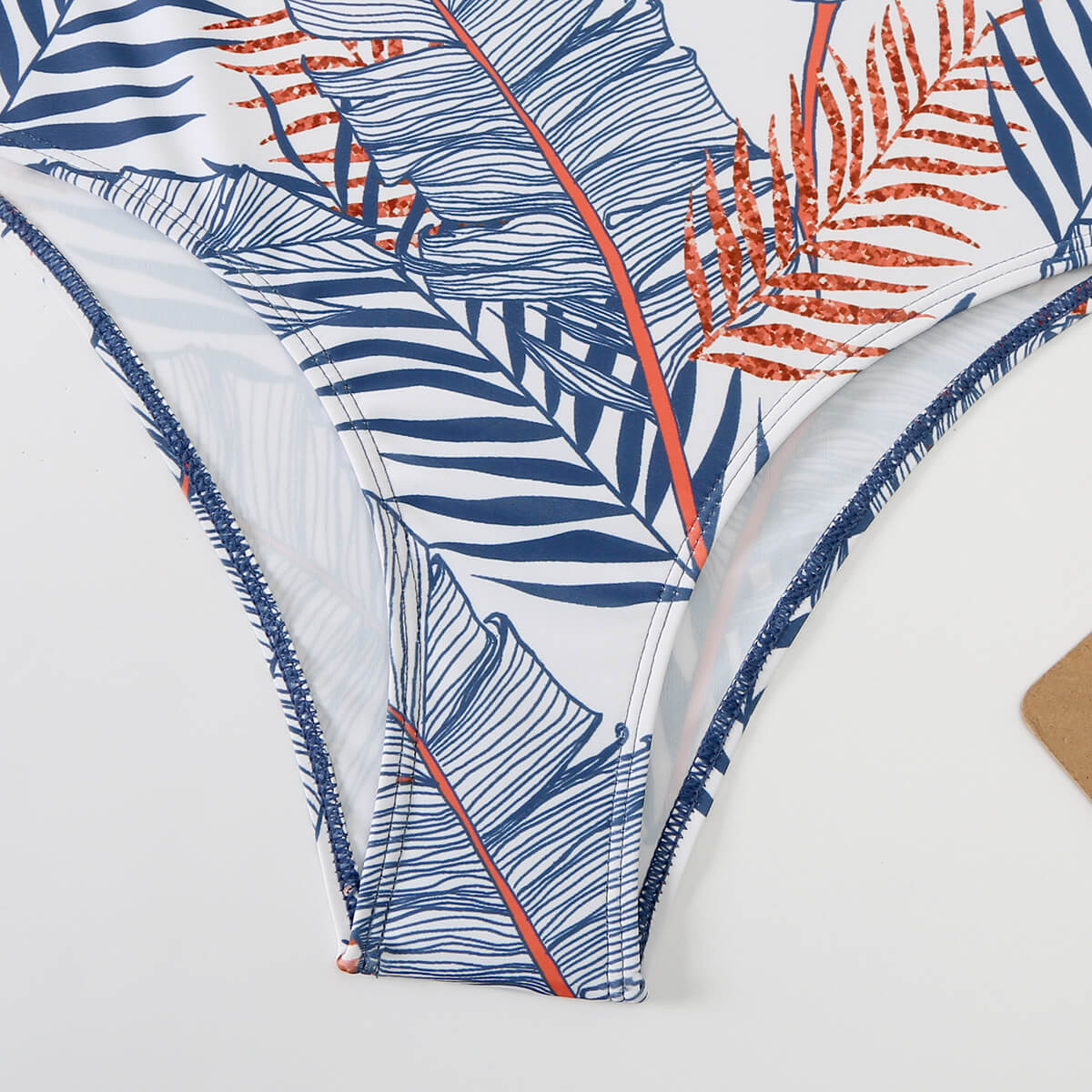 High Neck Bikini Top with Matching Thong Bottom