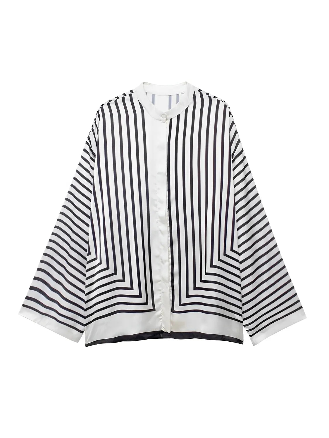 Elegant Geometric Stripe Alba Shirt for Stylish Casual Wear