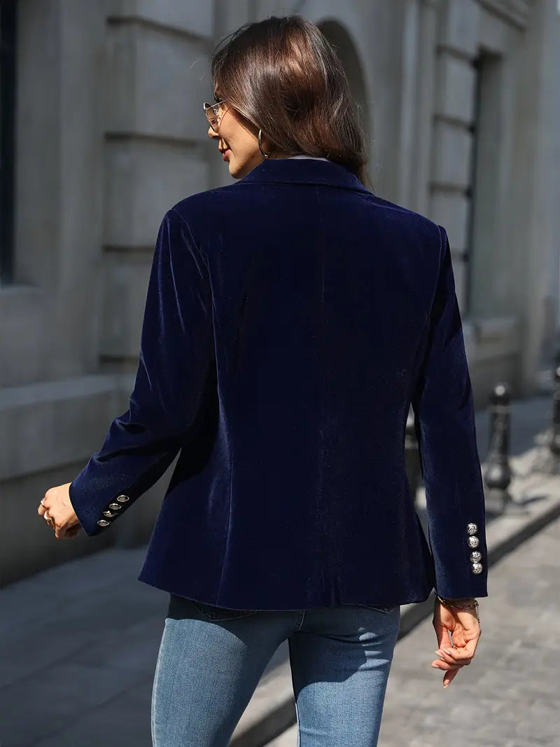 Elegant Velvet Blazer for Women – Stylish & Comfortable