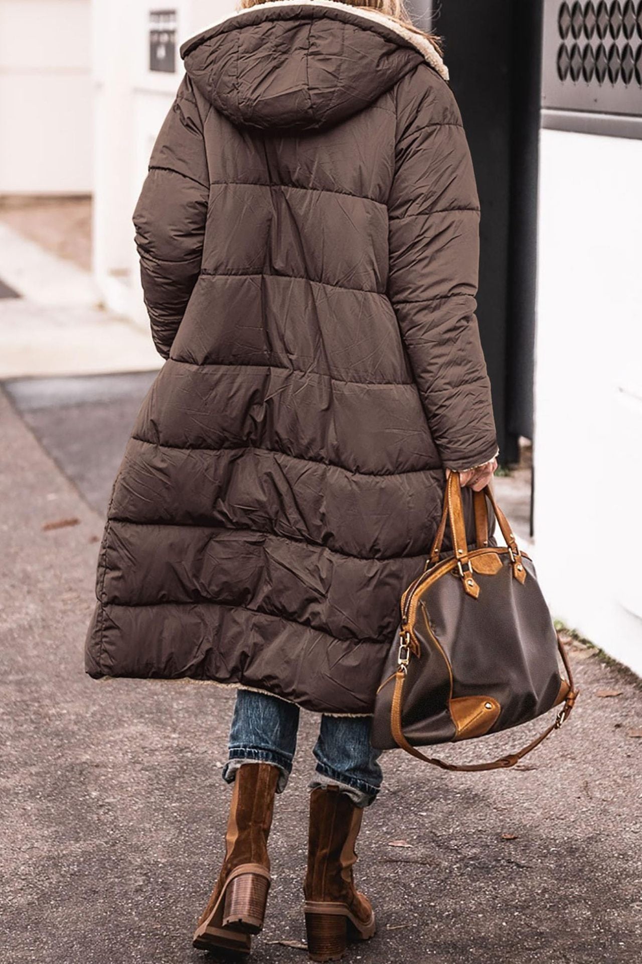 Hooded Long Padded Jacket for Enhanced Warmth and Comfort
