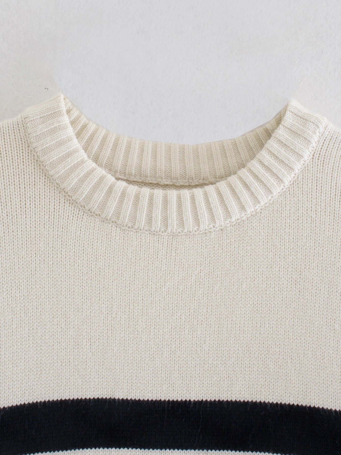 White Striped Mesh Blouse for Stylish Layering