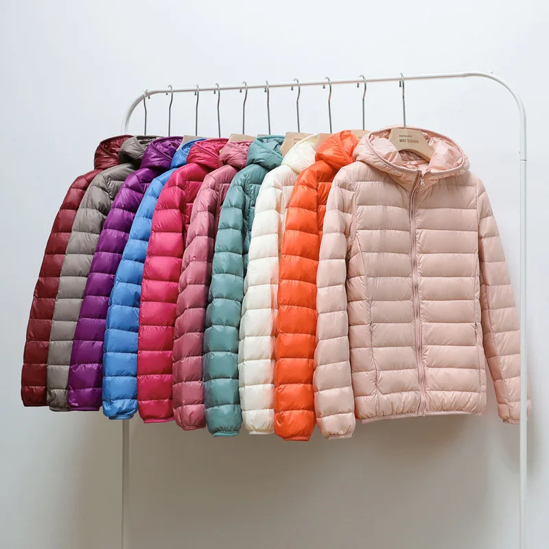 Ultralight Foldable Women's Puffer Jacket with Hood