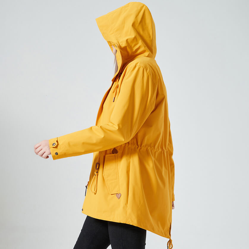 Essential Zip-Up Hooded Jacket with Adjustable Waist