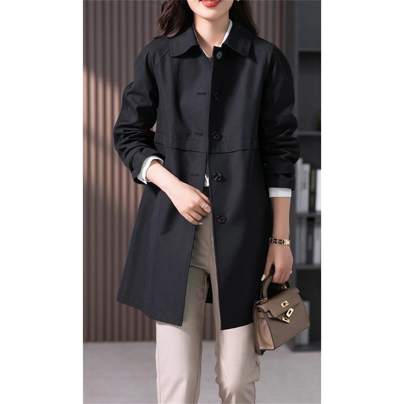 Stylish Women's Single Button Short Trench Coat