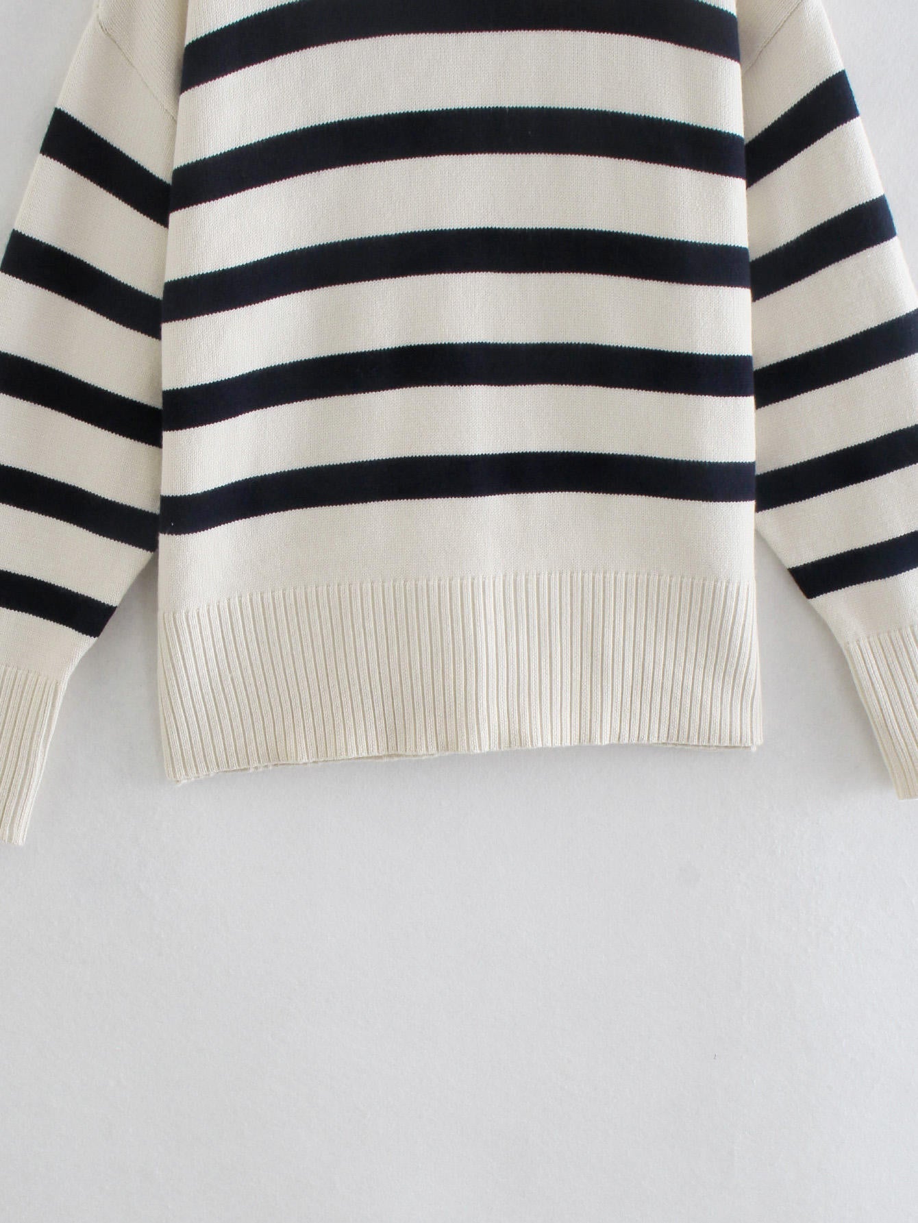 White Striped Mesh Blouse for Stylish Layering