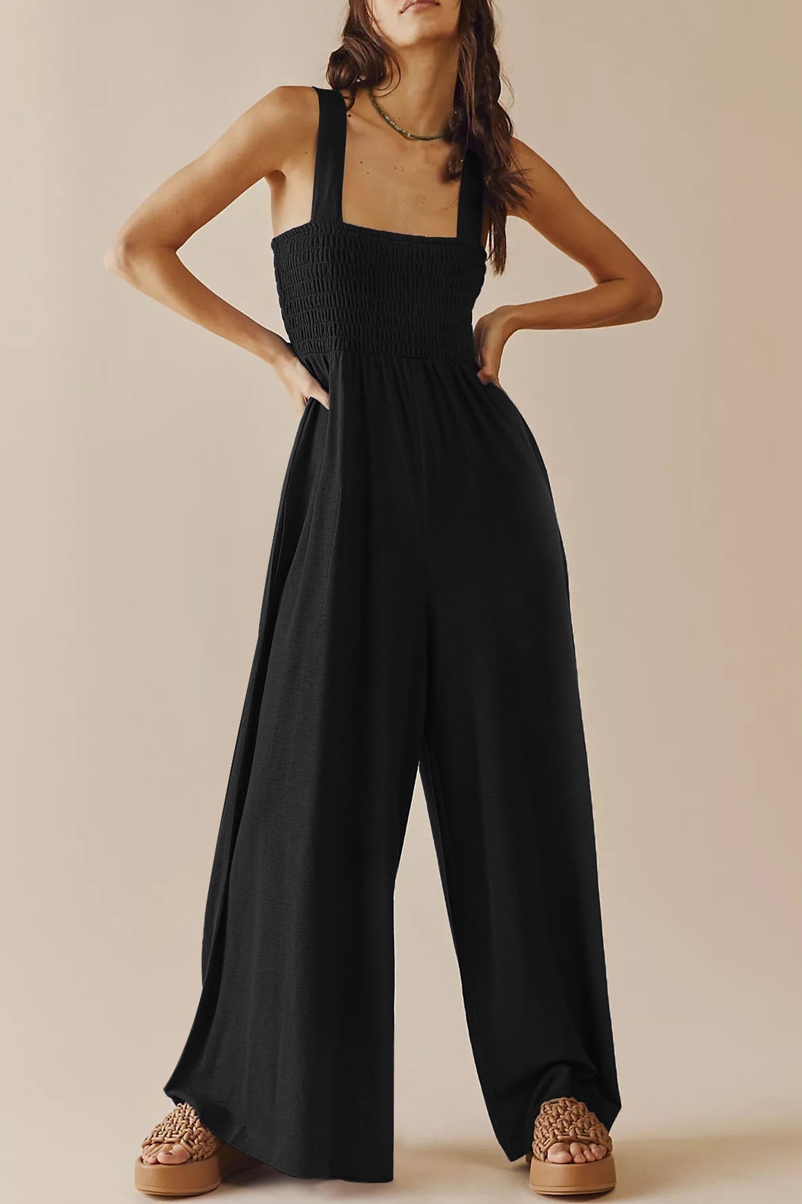 Chic Mono Jumpsuit with Adjustable Straps and Flattering Fit