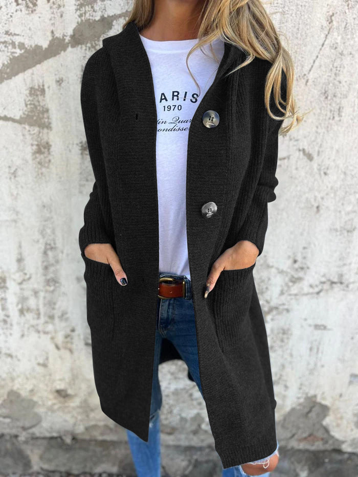Long Knit Cardigan with Buttons – Effortless Comfort and Style