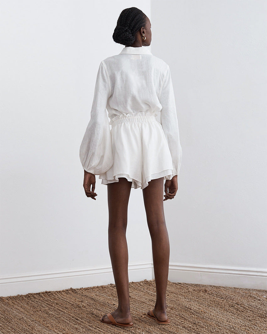 Cotton Shirt and Shorts Outfit for Comfortable Summer Wear