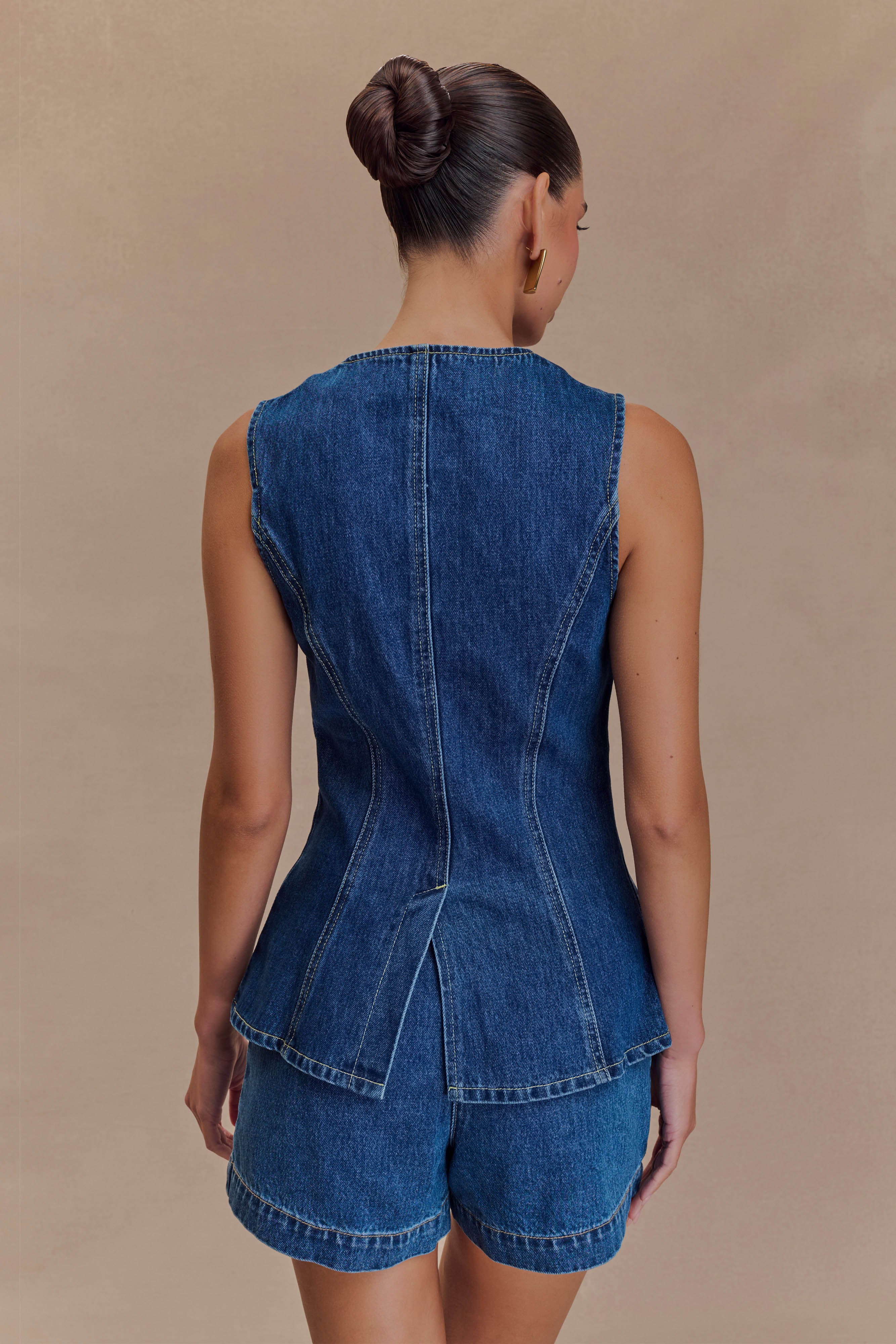 Women's Denim Two-Piece Outfit - Stylish and Comfortable Set
