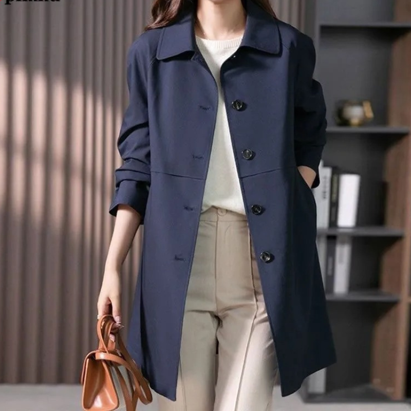 Classic Single-Breasted Trench Coat