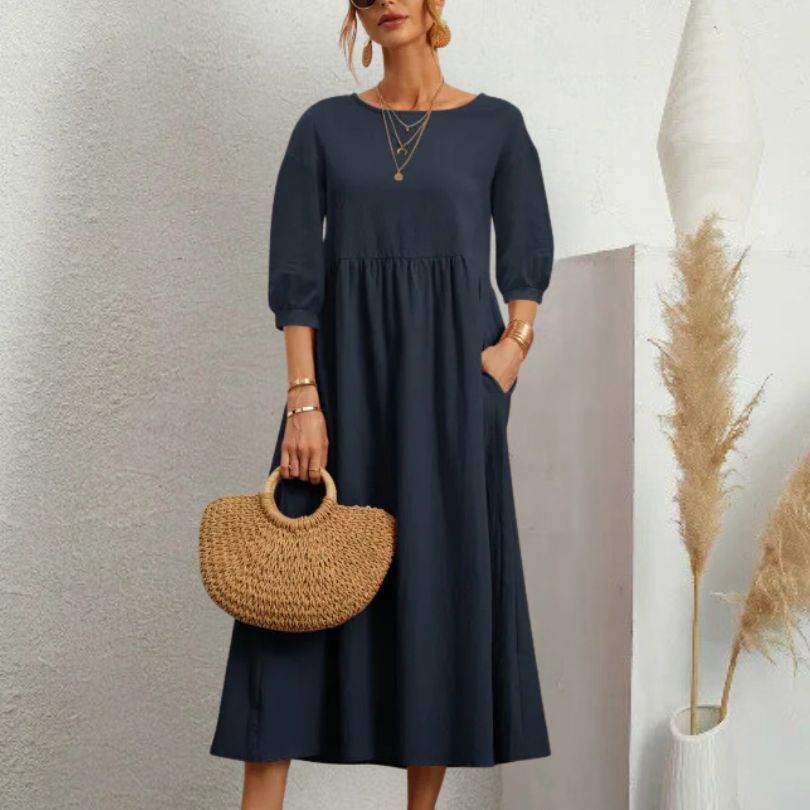Cotton-Linen Blend Luna Dress for Effortless Style and Comfort