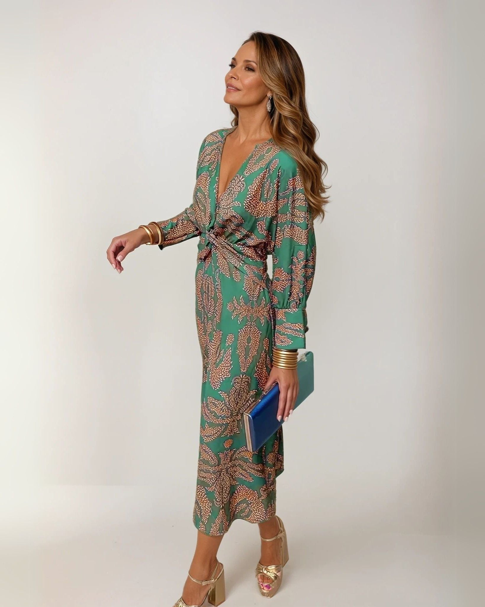 Elegant Midi Evening Dress for Sophisticated Style