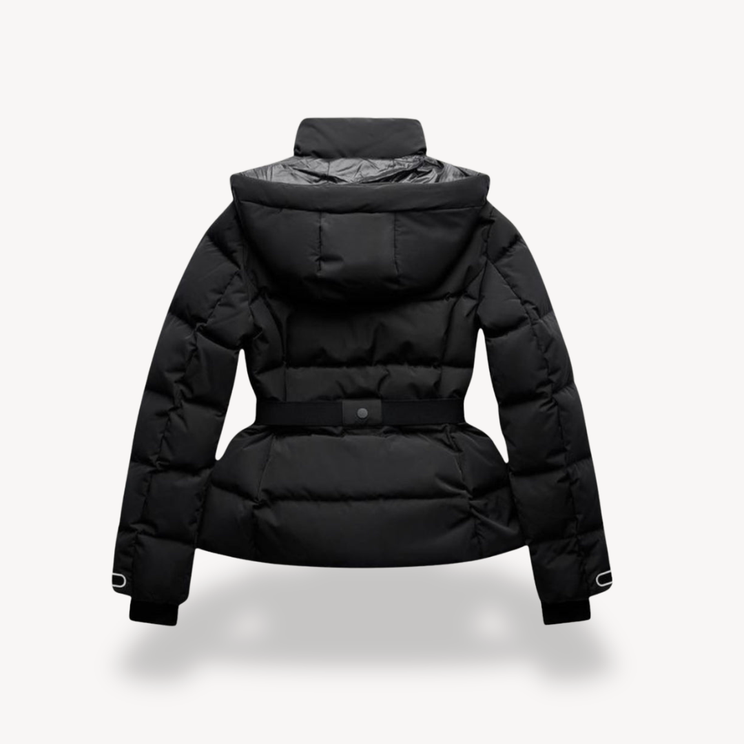 Women's Belted Puffer Winter Jacket
