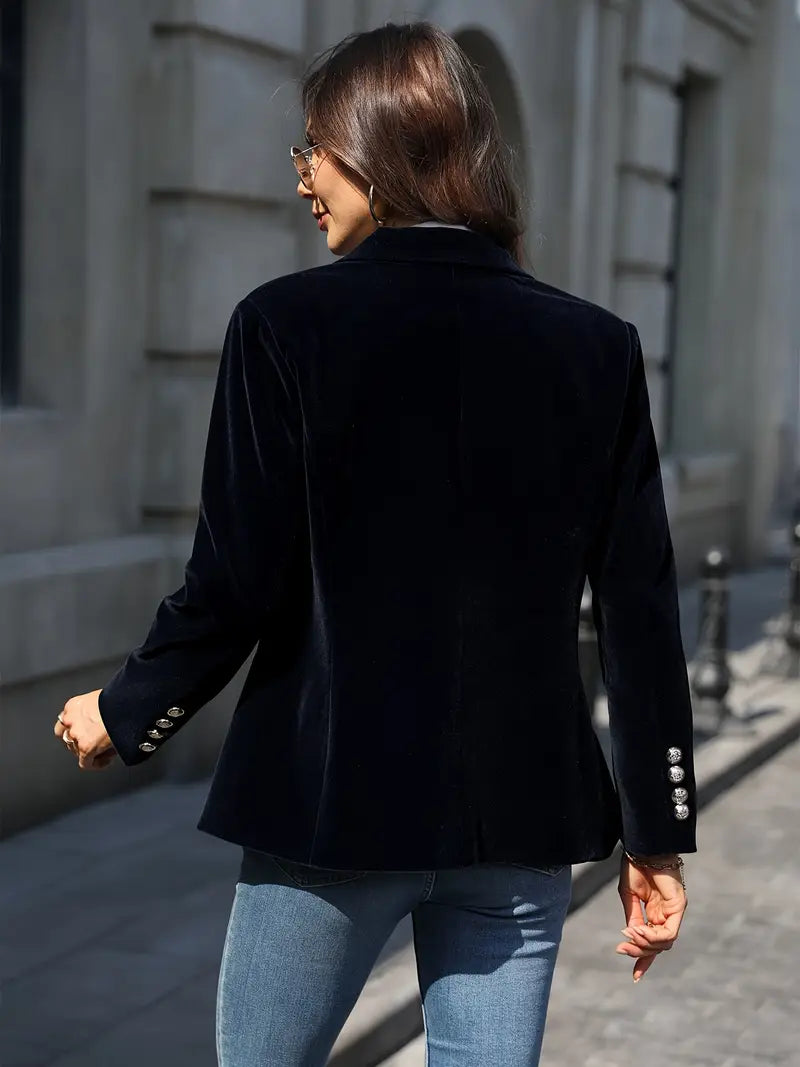 Elegant Velvet Blazer for Women – Stylish & Comfortable