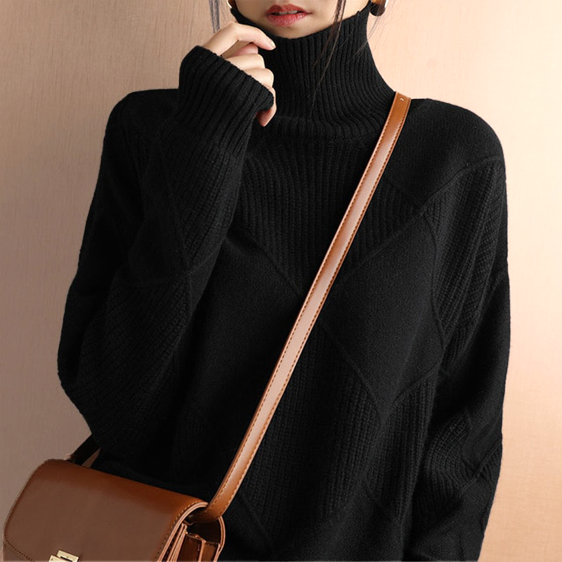 Structured High Neck Sweater for Comfortable Layering