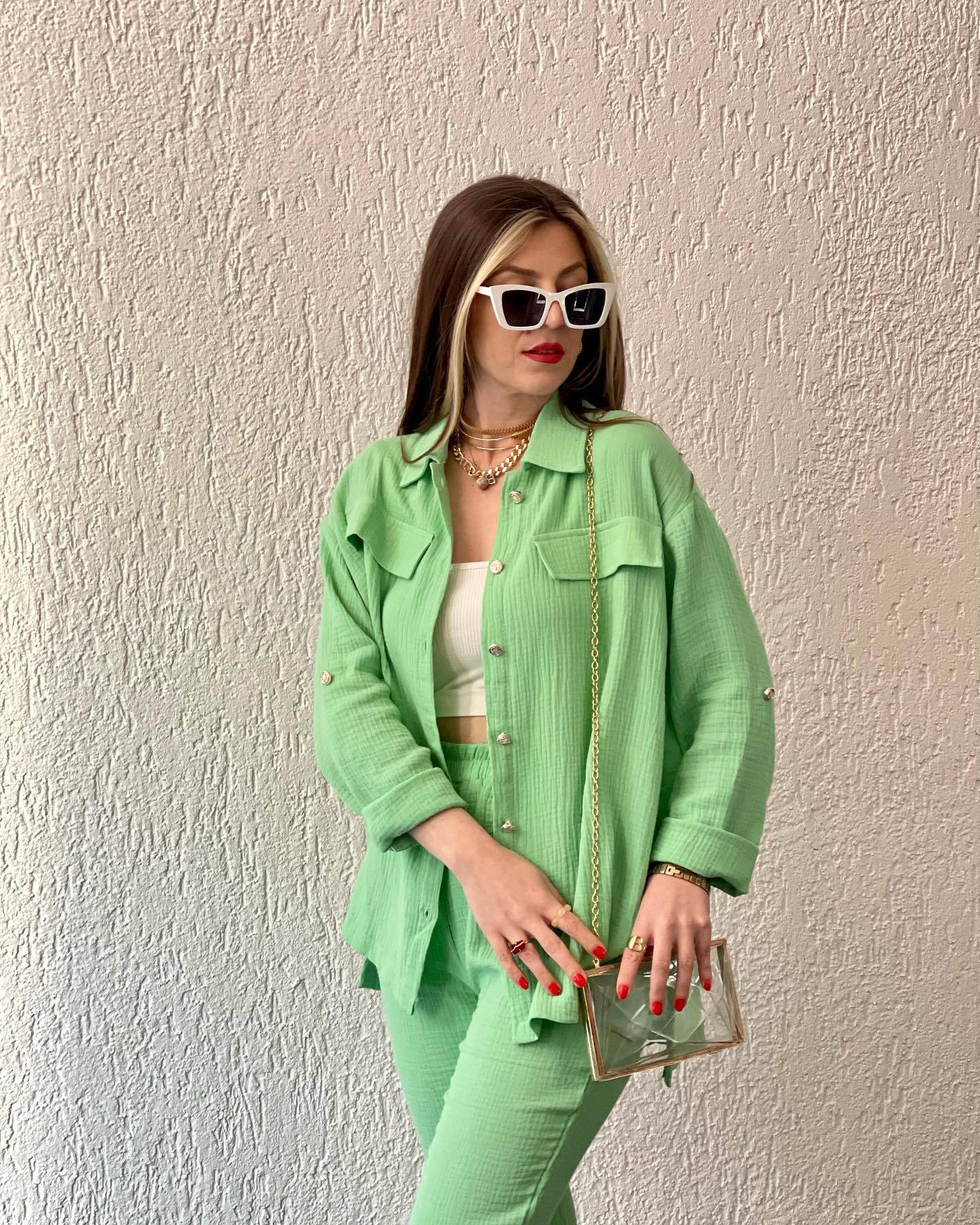 Women's Casual Shirt and Trouser Set - Stylish and Comfortable Outfit