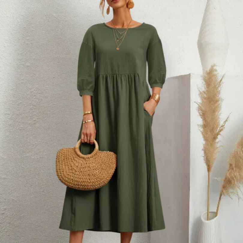 Cotton-Linen Blend Luna Dress for Effortless Style and Comfort