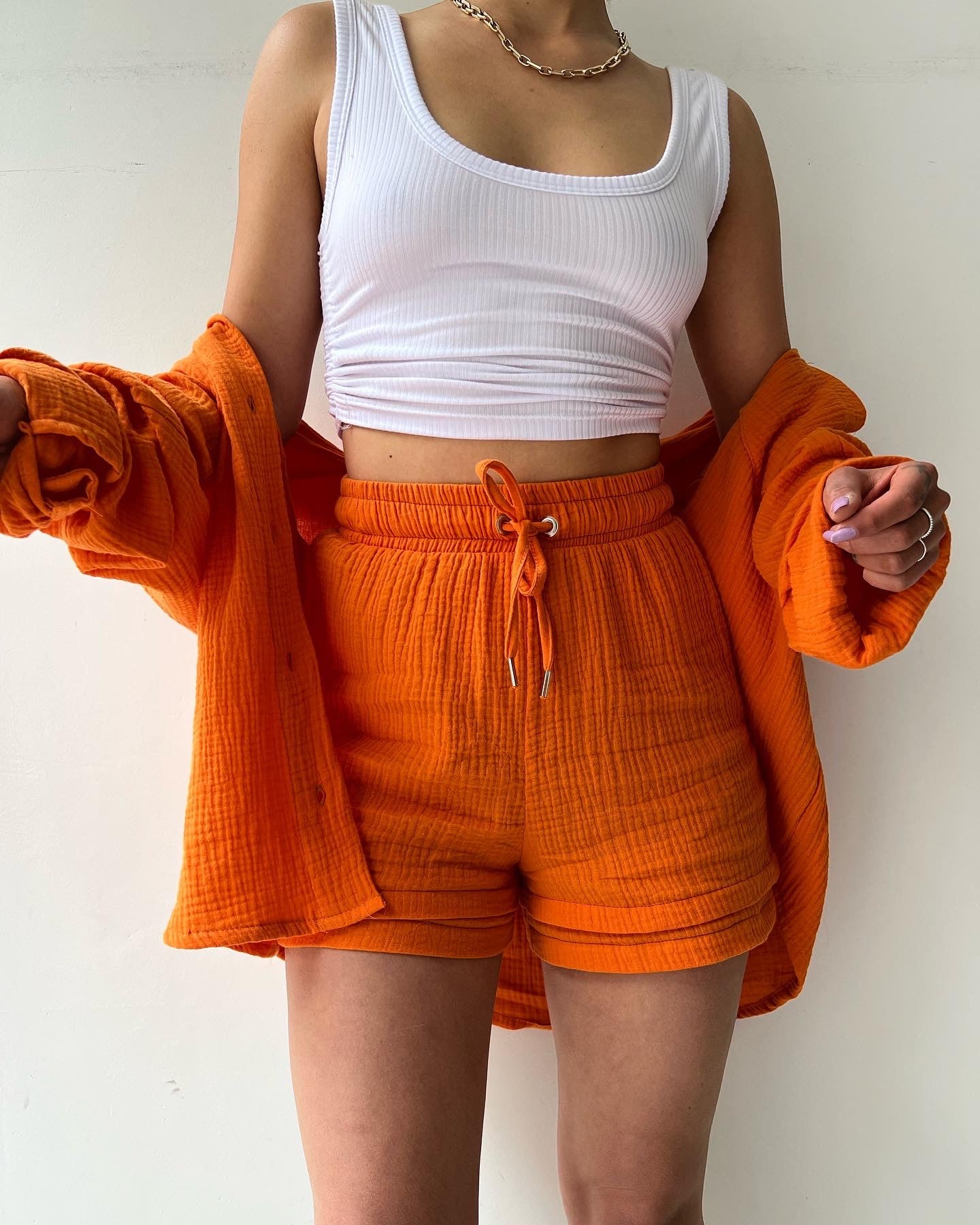 Men's Casual Shirt and Shorts Outfit for Comfortable Summer Wear