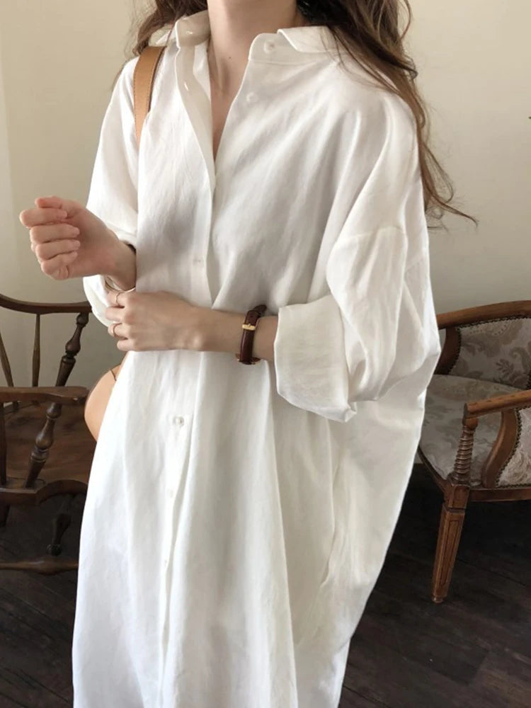 Ivy Green Linen Shirt with Flowing Design