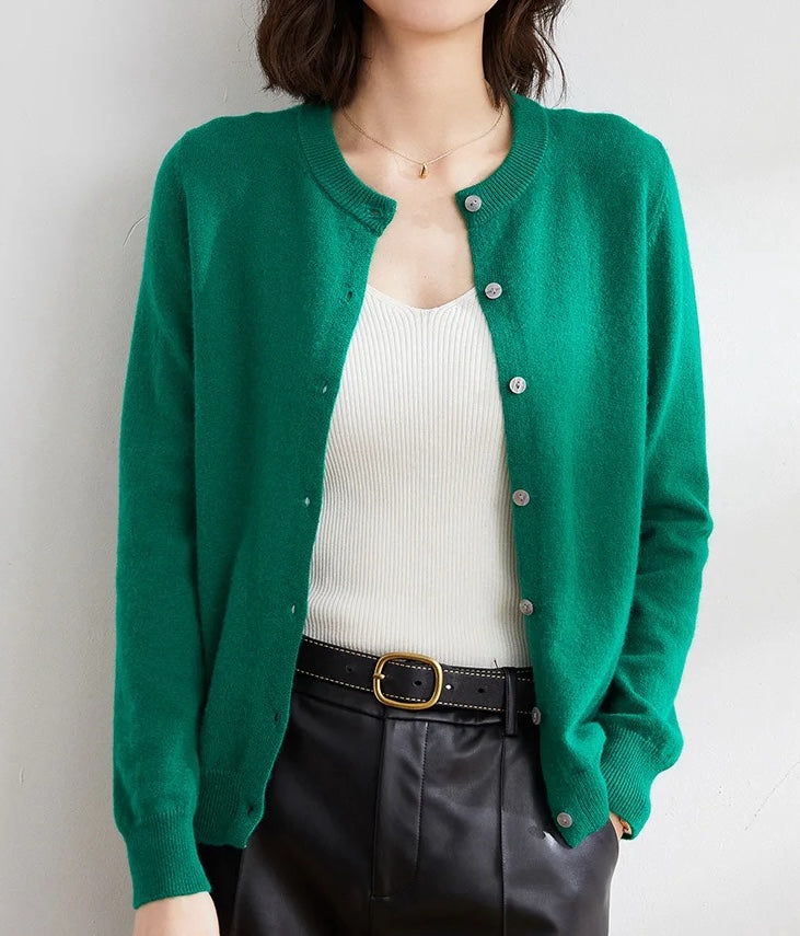 Women's Basic Knit Cardigan - Versatile Layering Essential