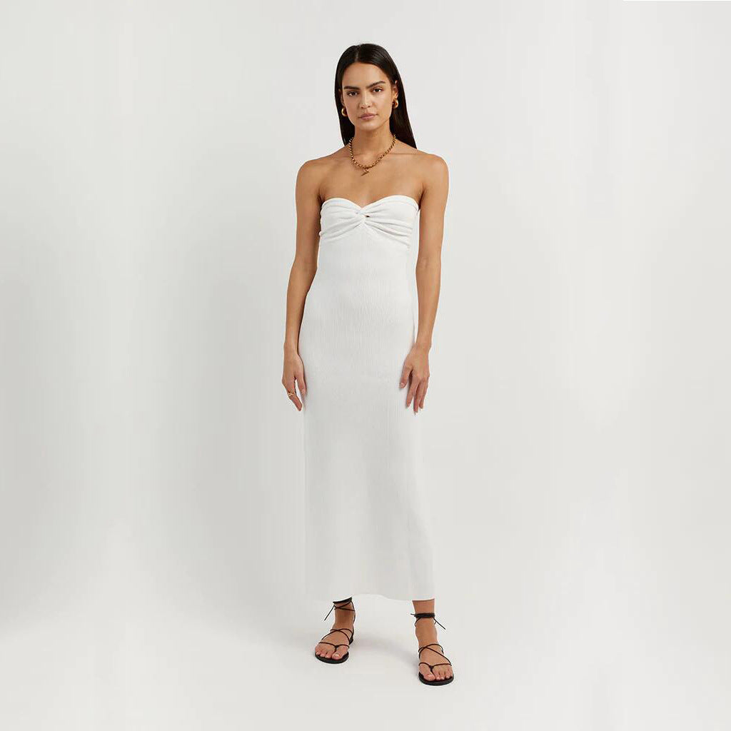 Strapless Mesh Long Dress for Elegant Occasions