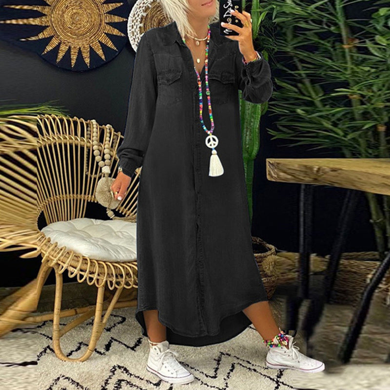 Casual Bohemian Denim Dress for Everyday Comfort
