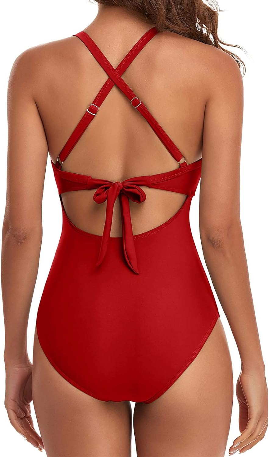 Twist Front Swimsuit with Cutout Detail
