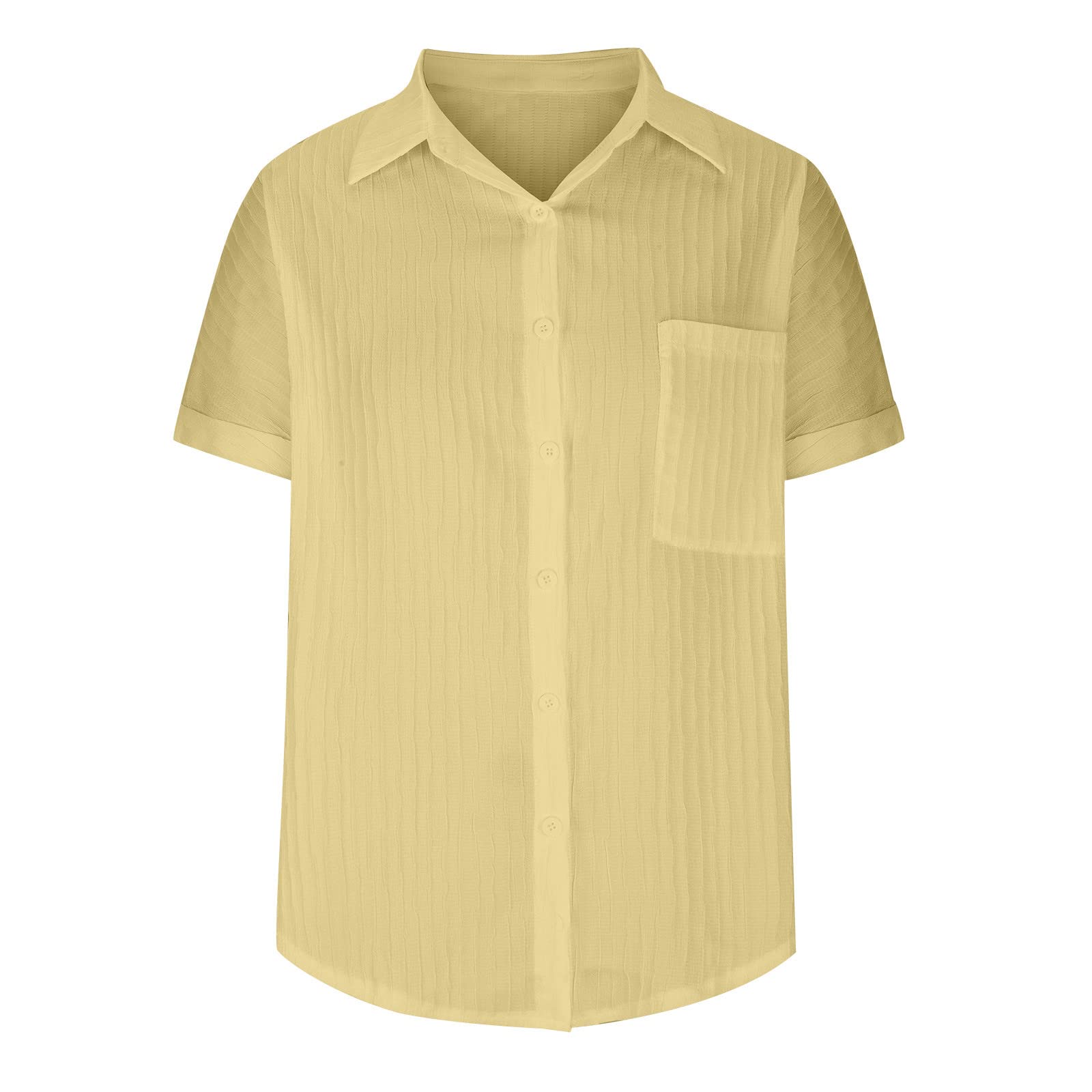 Casual Loose-Fit Summer Shirt in Hazel Color