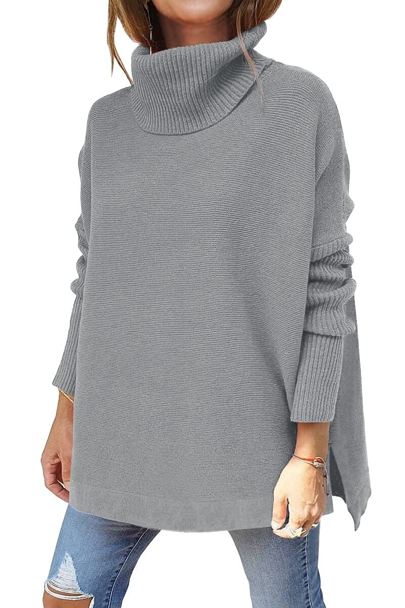 Oversized High Neck Sweater in Soft Knit Fabric