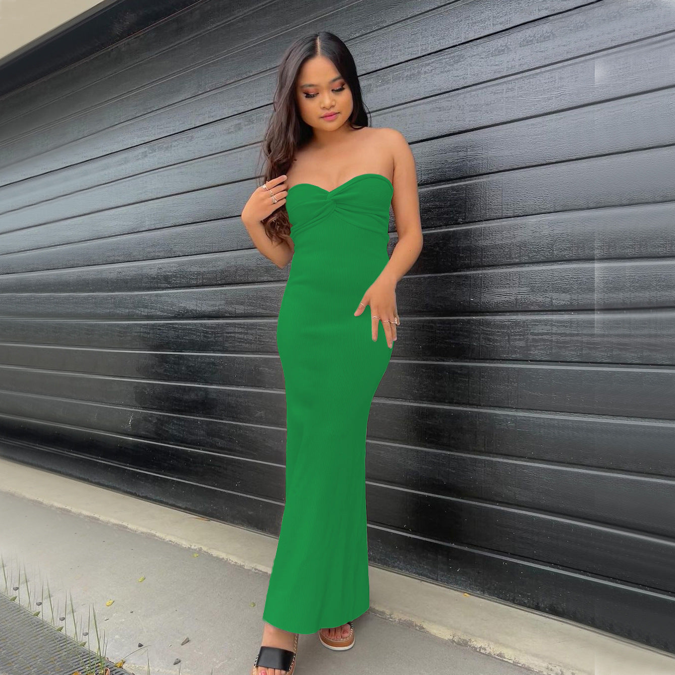 Strapless Mesh Long Dress for Elegant Occasions