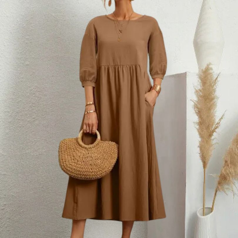 Cotton-Linen Blend Luna Dress for Effortless Style and Comfort