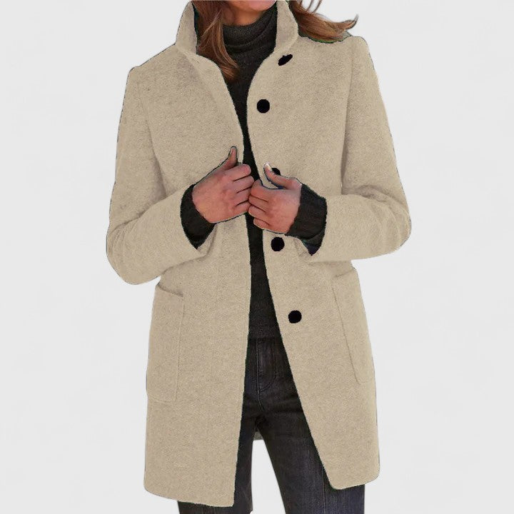 Women's Timeless Wool-Blended Coat with Plush Lining