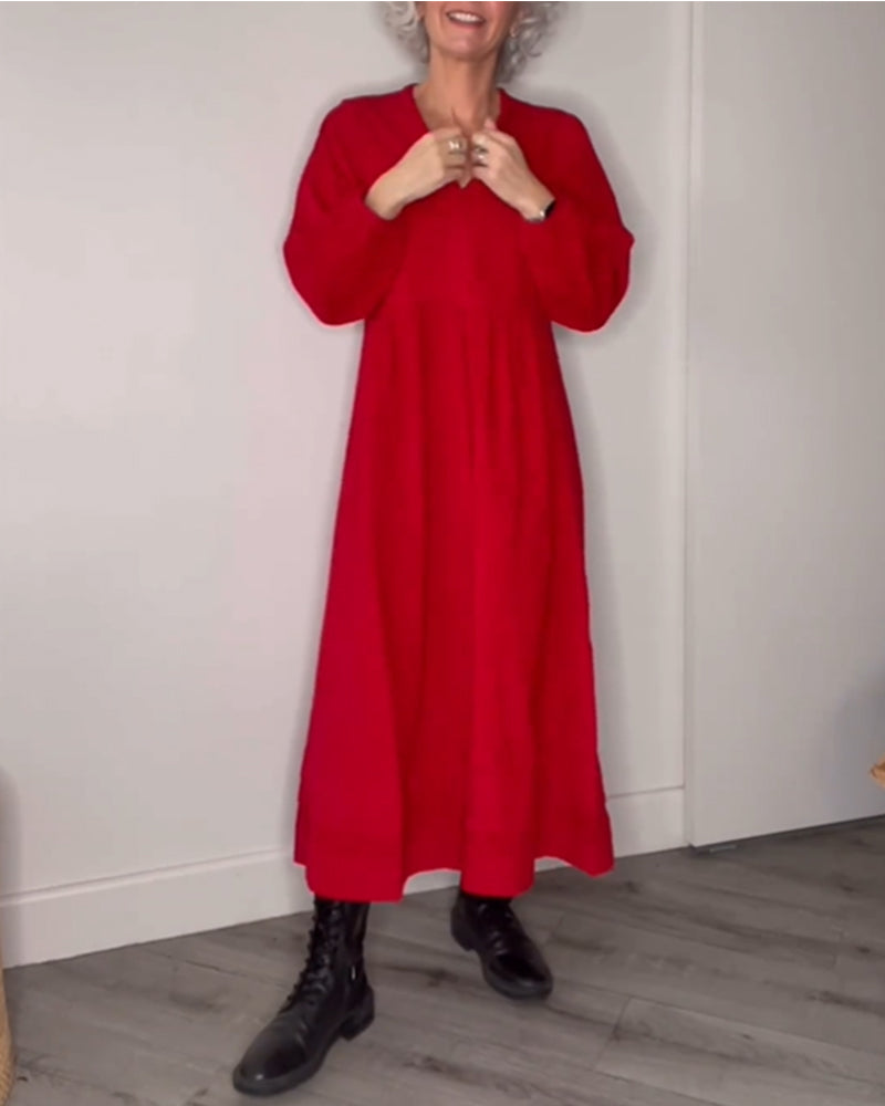 Elegant Long Dress with Pockets for Effortless Style