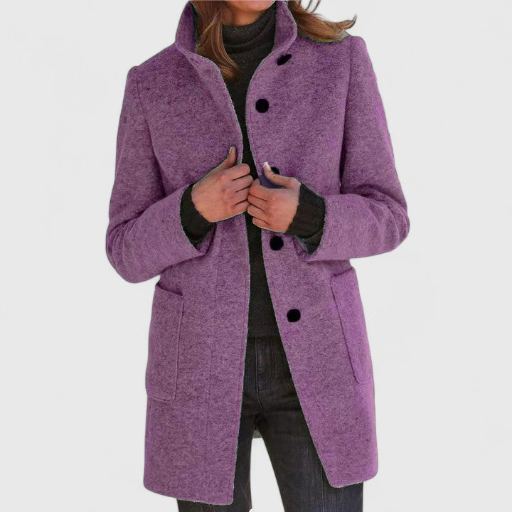 Women's Timeless Wool-Blended Coat with Plush Lining