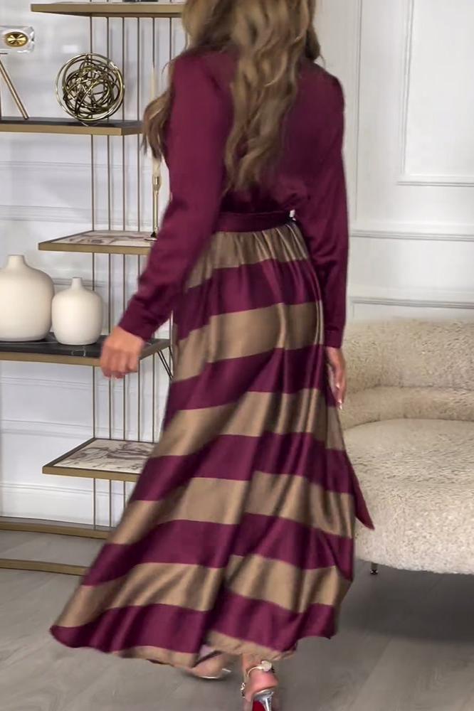 Elegant Two-Piece Effect Dress in Vienna Style